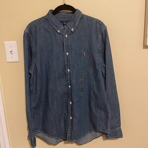 *NWT* Polo Ralph Lauren Boys XL Denim Button Down Long Sleeve Shirt